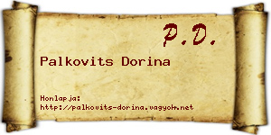 Palkovits Dorina névjegykártya