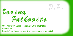 dorina palkovits business card